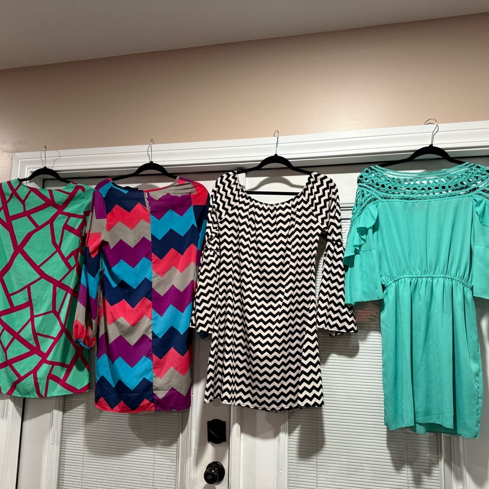 Chevron Patterned Multicolor Dress - Picture 2 of 2